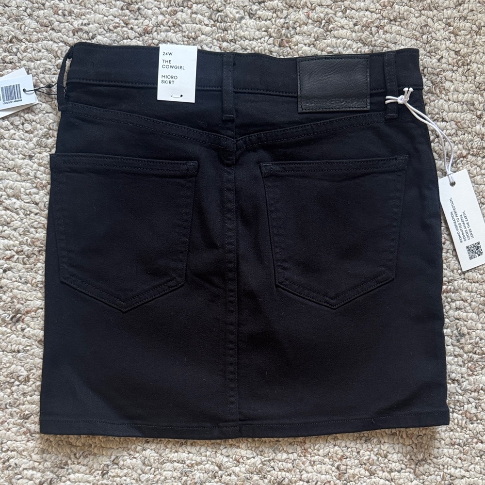 NWT Aritzia Denim Forum Cowgirl Black Micro Skirt - Picture 9 of 14